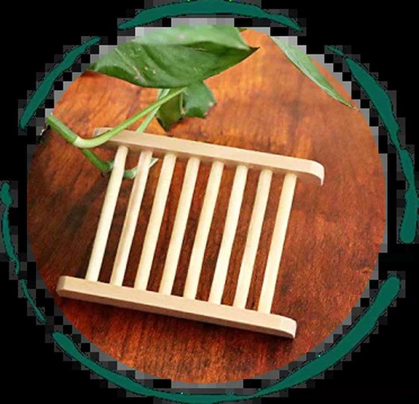 Natural Bamboo Soap Dish – Eco Friendly Bathroom Soap Holder & Drain Tray Default Title