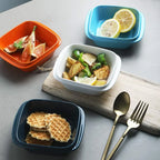 Porcelain Ramekins 10oz Set of 6 | Square with Handles | Oven Safe | Cavira