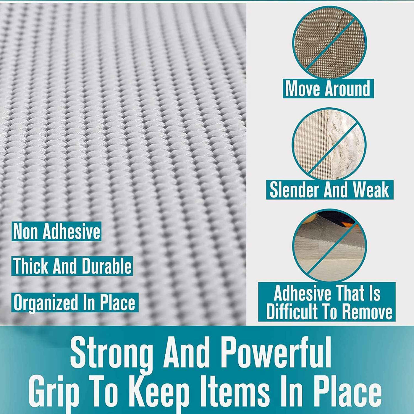 Shelf Liner, Non-Adhesive Roll Drawer Liners 12 Inches X 20 Feet, Non Slip Grip Durable Strong Clean, Shelving Liner for Kitchen Cabinets,Storage, Desks, Kitchenware, Tableware, Light Gray - GG store
