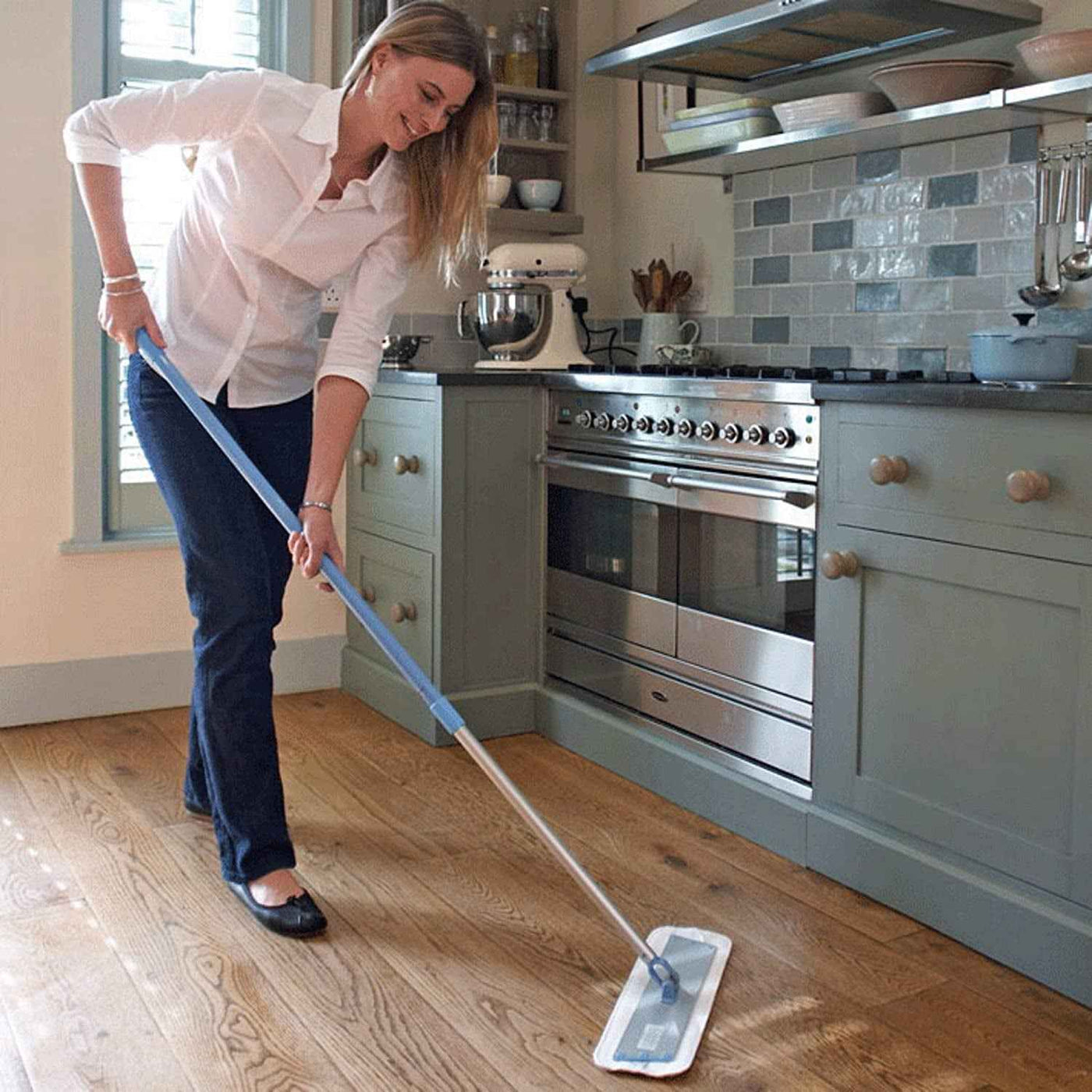 Deep Clean Microfiber Mop - Perfect Floor Cleaner for Hardwood, Laminate, Tile, and Stone Flooring, Washable and Reusable, 100 Wash Promise - GG store