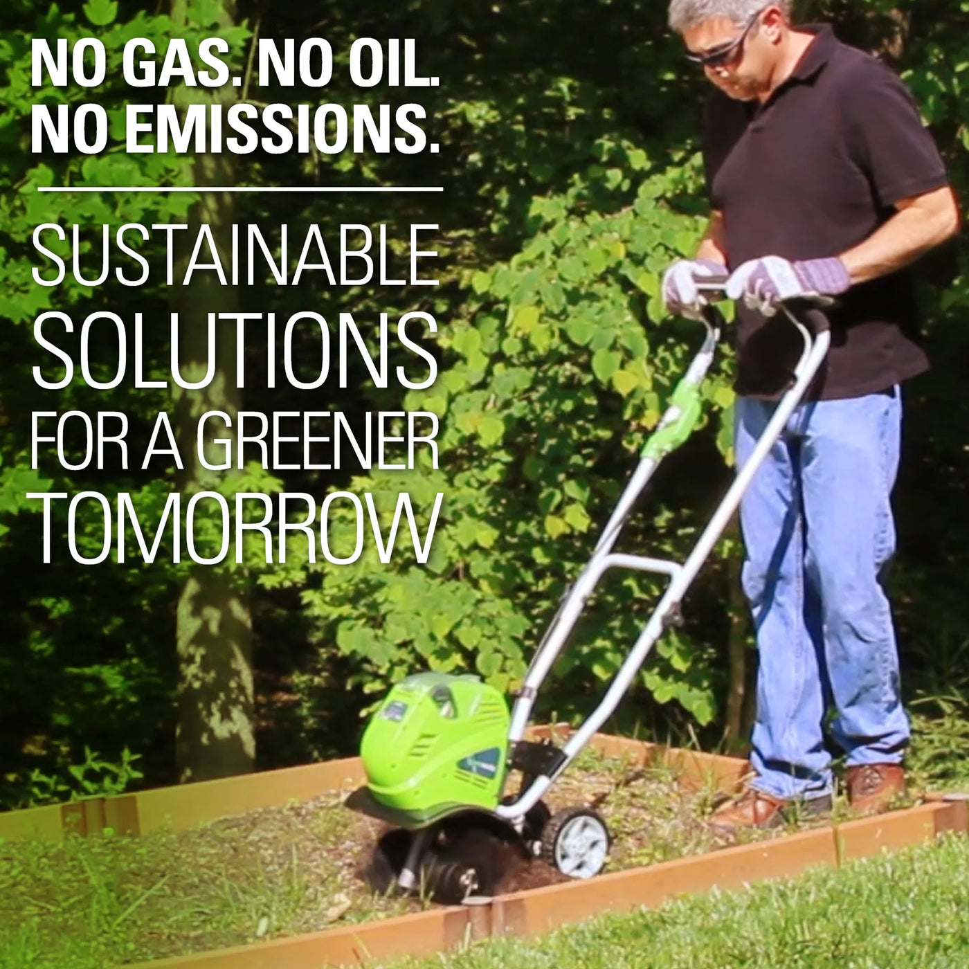 Powerful 40V 10" Walk-Behind Garden Cultivator - Efficient Tilling for Your Garden (Battery Not Included)