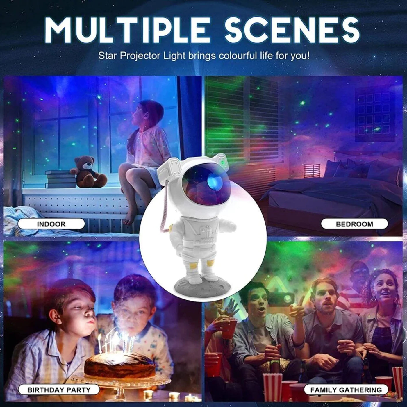 Astronaut Projector Galaxy Starry Sky Night Light Ocean Star LED Lamps - GG store
