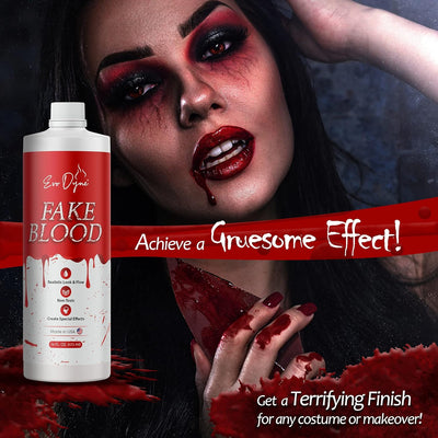 Realistic Fake Blood (16 FL OZ) - Perfect for Halloween Costumes & Parties, Made in the USA