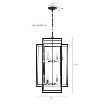 8 Lantern Tiered Chandeliers, Industrial Farmhouse Chandeliers Unavailable Platforms- Temu - GG store