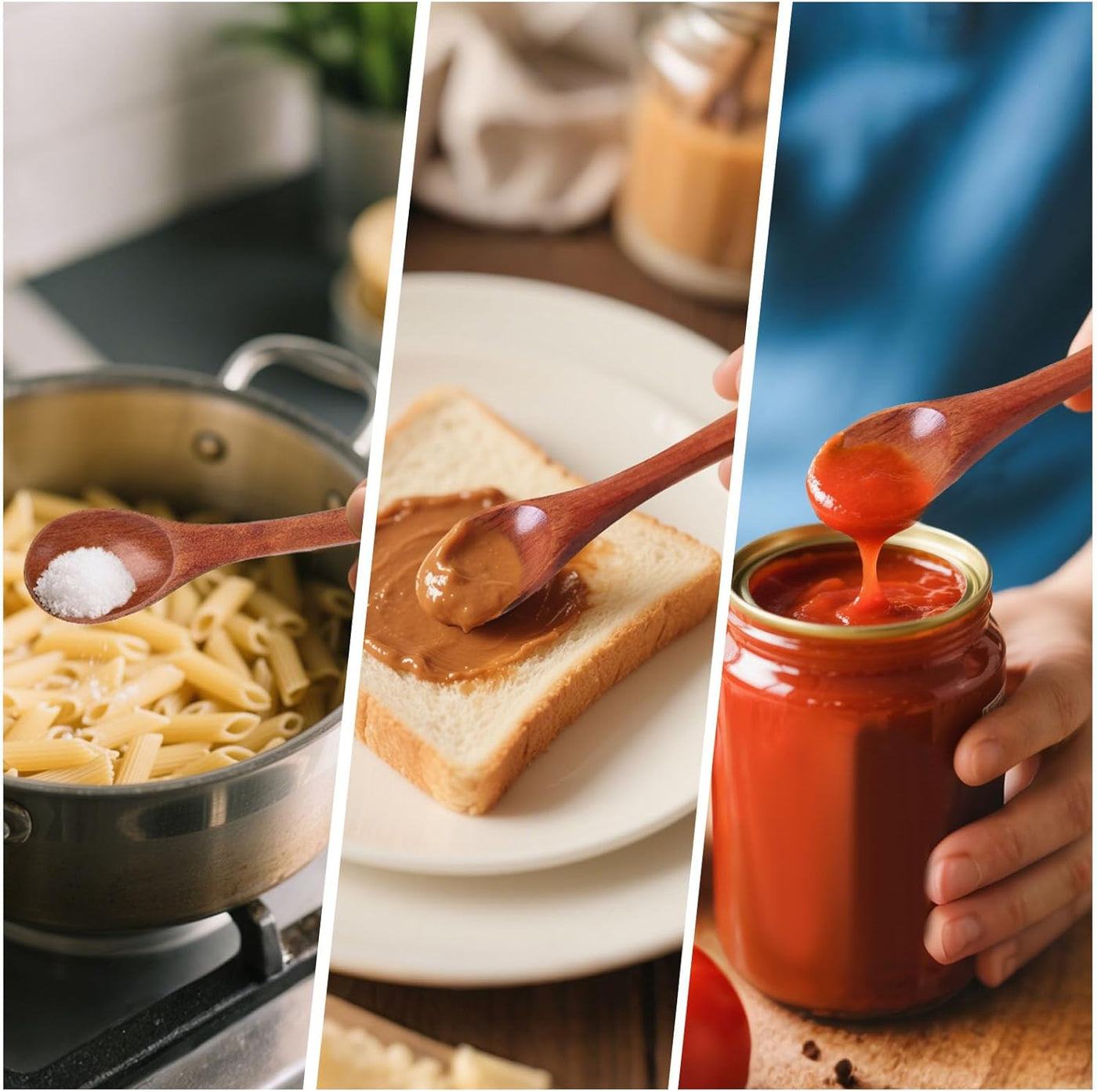 12PCS Dark Brown Mini Wooden Spoons - 5" Honey Spoons for Tea, Coffee, Jam, Sugar, Spices & More