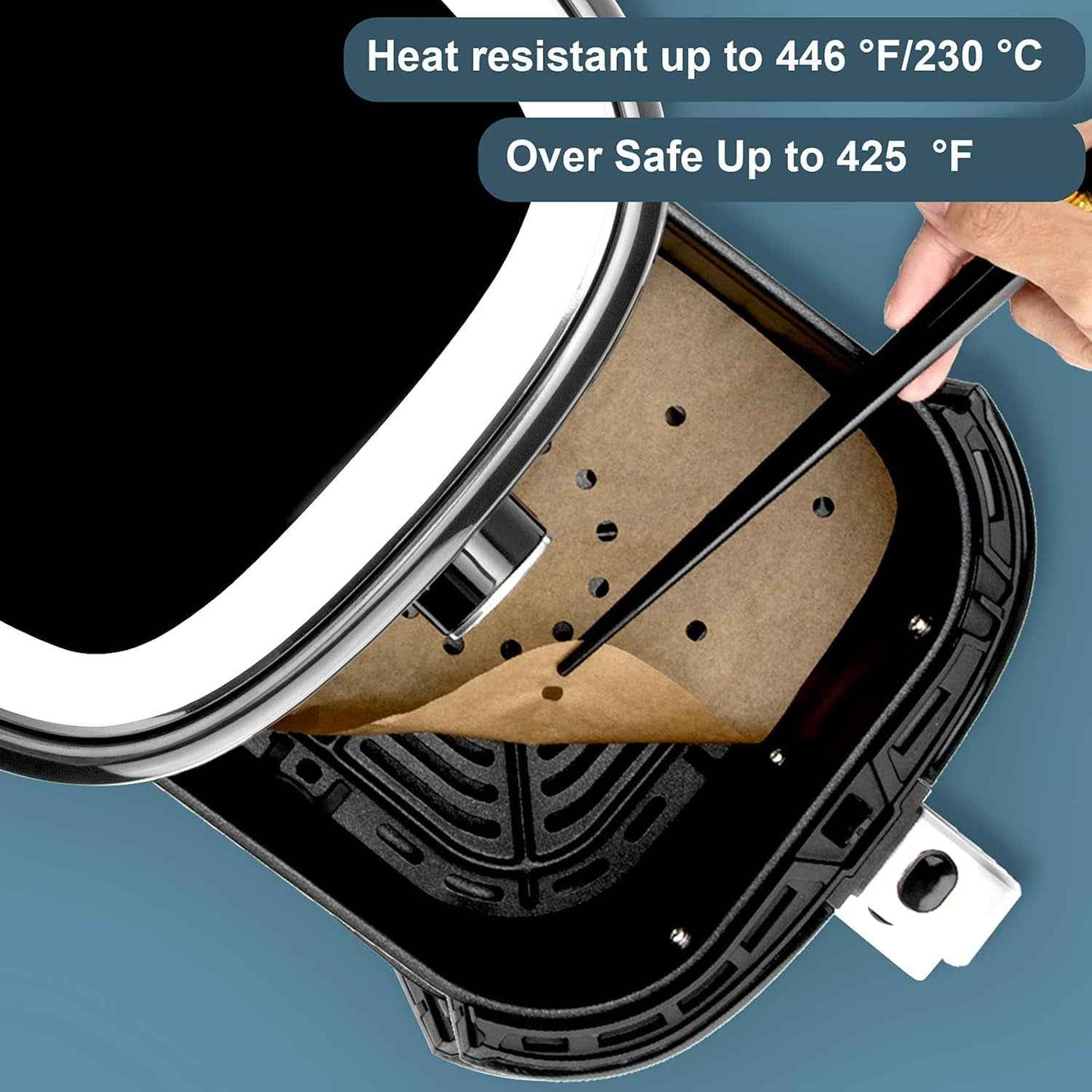 Air Fryer Parchment Paper, Air Fryer Liners, 200Pcs 8.5 Inch, Air Fryer Accessories, Perforated Parchment Paper for Air Fryer, No Burn, Easy Cleanup - GG store