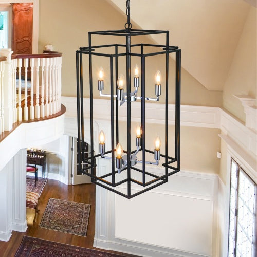 8 Lantern Tiered Chandeliers, Industrial Farmhouse Chandeliers Unavailable Platforms- Temu - GG store