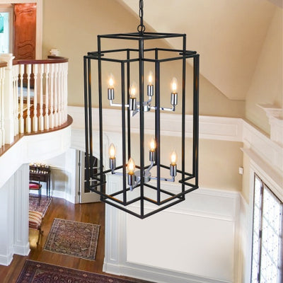 8 Lantern Tiered Chandeliers, Industrial Farmhouse Chandeliers Unavailable Platforms- Temu - GG store