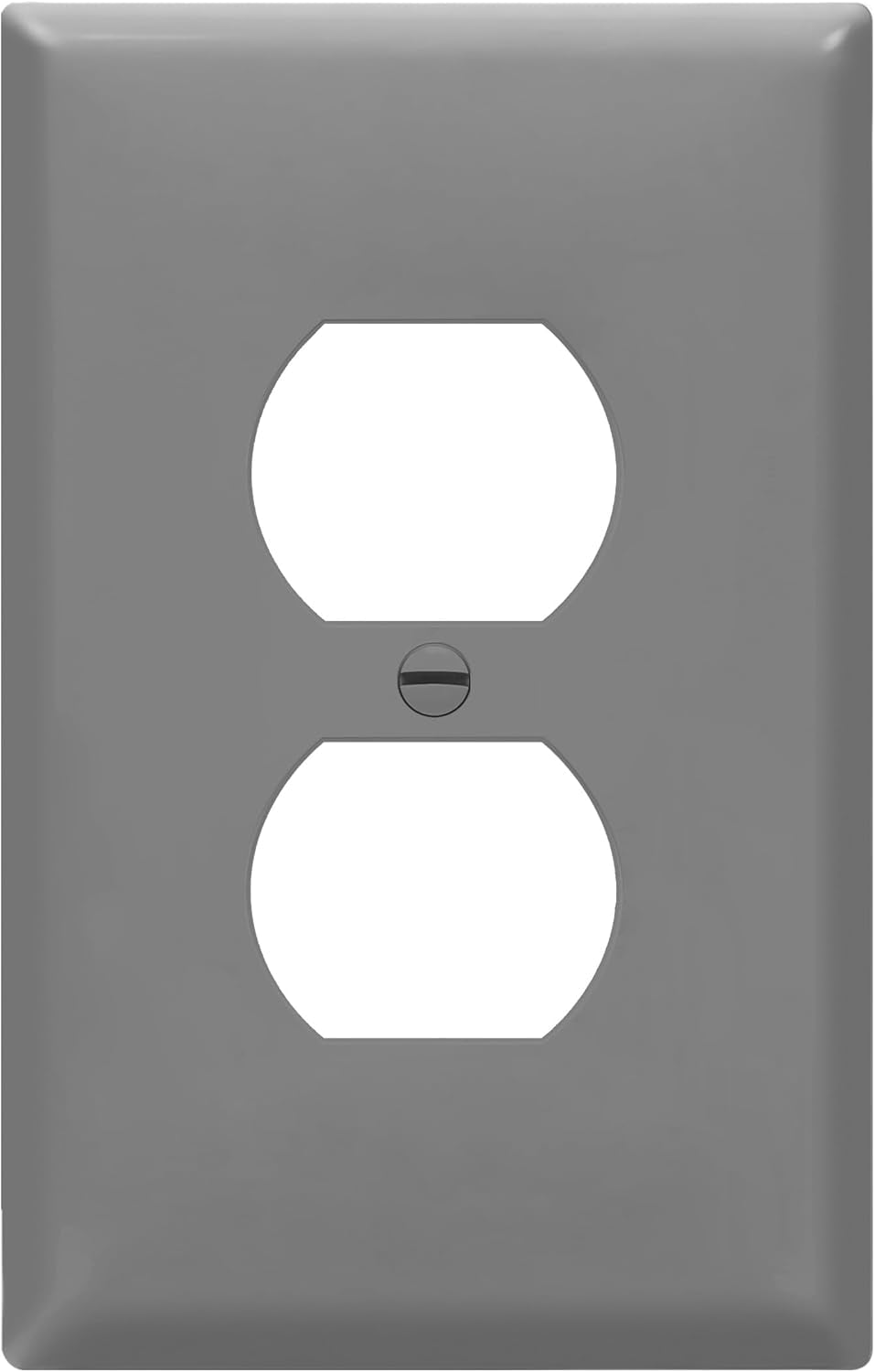 Duplex Receptacle Outlet Wall Plate, Electrical Outlet Cover, Gloss Finish, Mid-Size 1-Gang 4.88" X 3.11", Unbreakable Polycarbonate Thermoplastic, UL Listed, 8821M-GY, Gray - GG store