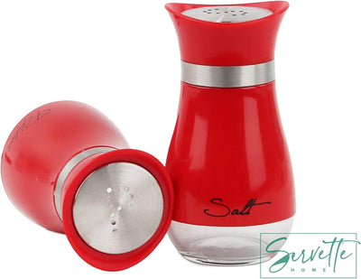 Vibrant Red Salt & Pepper Shakers - Perfect for Every Table