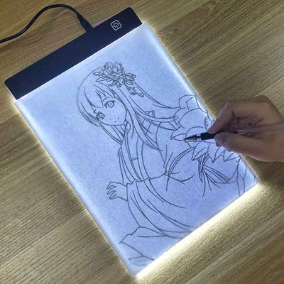 Led Drawing Copy Pad 3 Level Dimmable Board Table Animation Painting Educational Toys Gift Adjustable Light Notepad for Children - GG store