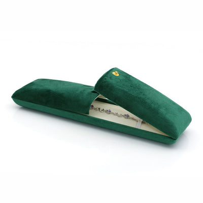 Dark Green Super Soft Flannel Creative Double Ring Box