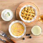 Stoneware Pie & Tart Baking Dish Set – Durable Oven Safe Bakeware (Set of 6)