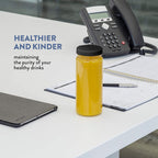 Reusable Glass Water Bottles with Airtight Lids – 16oz Travel Drinking Bottles (6 Pack)