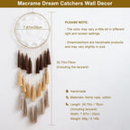 Handmade Macrame Dream Catcher Wall Hanging – Boho Tassel Bedroom Home Décor