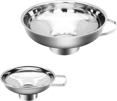 Premium Stainless Steel Canning Funnel Set - 2 Pack for Easy Filling of Wide and Regular Mason Jars