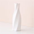 Modern White Geometric Ceramic Vase – Minimalist Table & Living Room Decor Default Title