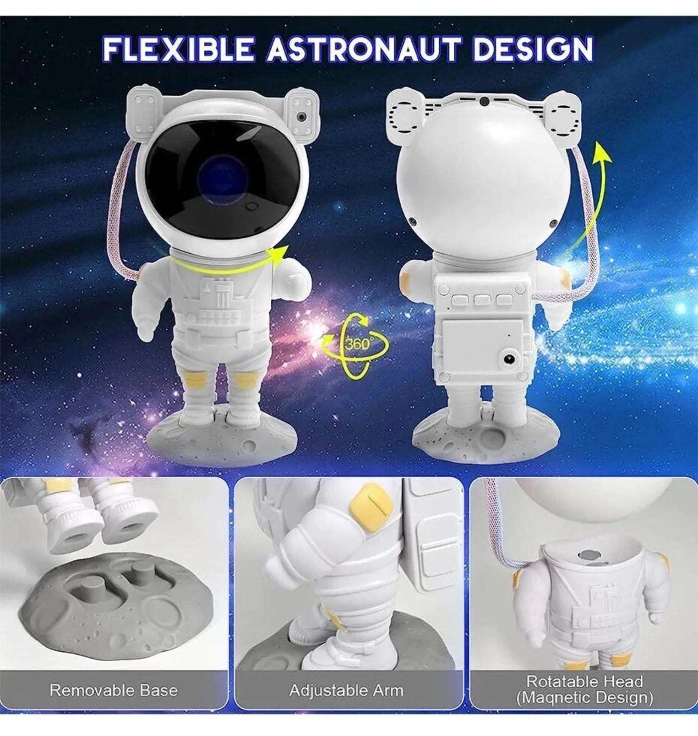 Astronaut Projector Galaxy Starry Sky Night Light Ocean Star LED Lamps - GG store