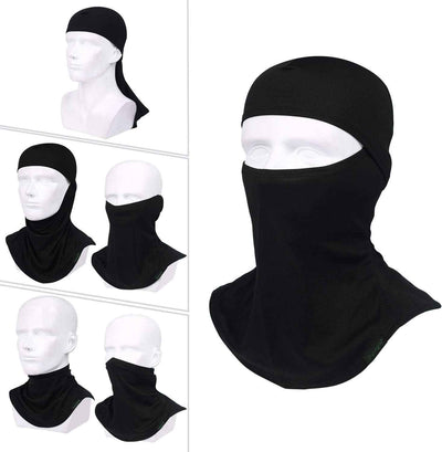 Balaclava Ski Mask 3 Pieces Full Face Cover for Men and Women Sun Protection Breathable Shiesty Mask for Skiing A-Black - GG store
