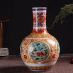 Vintage Chinese Porcelain Decorative Vase – Handcrafted Jingdezhen Floral Ceramic Home Accent