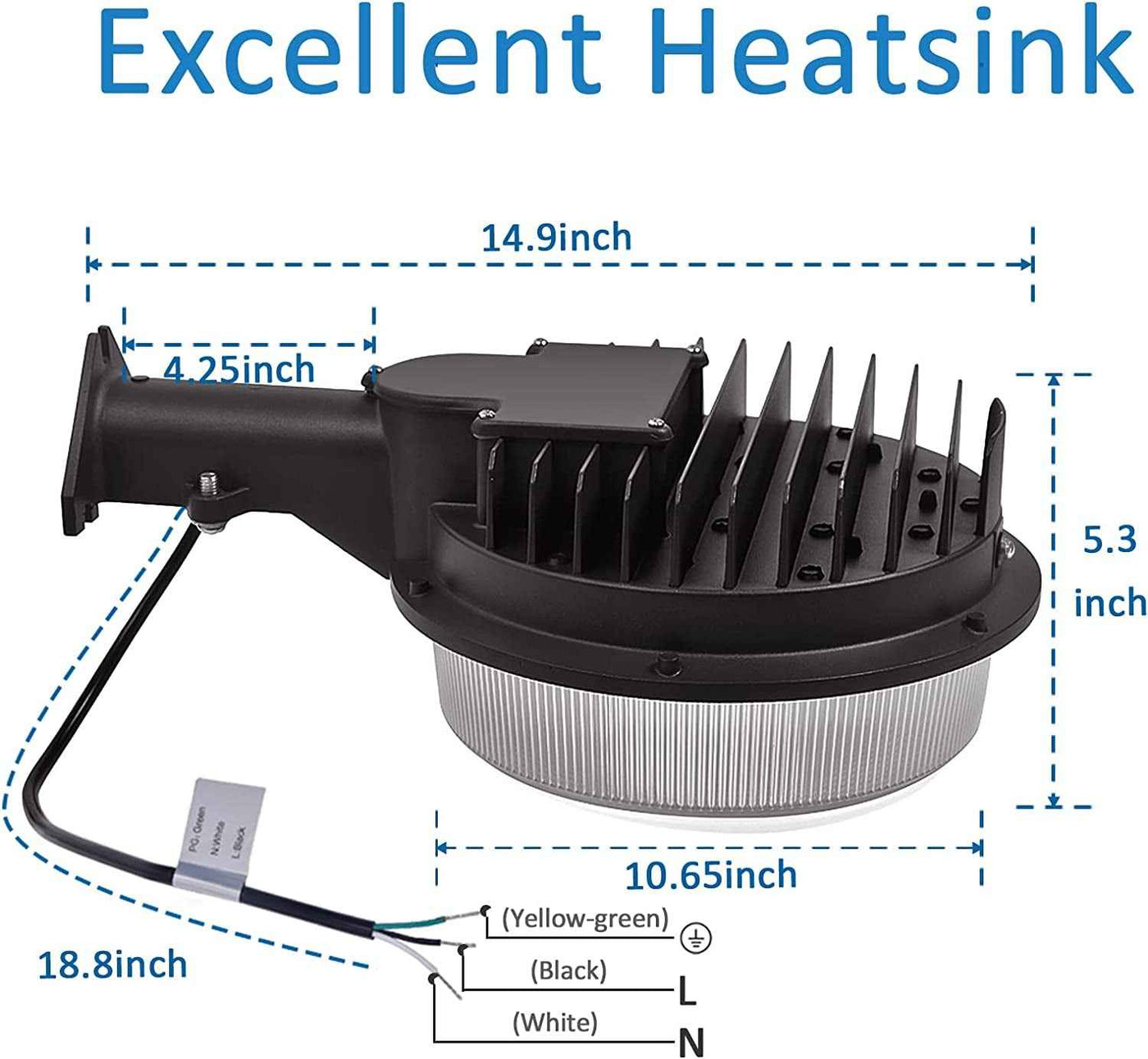 120W LED Barn Light - 18000Lm Dusk to Dawn Outdoor Lighting with Photocell, 5000K Daylight, 1200W MH/HPS Replacement, ETL&DLC Listed Waterproof Security Area Light - GG store