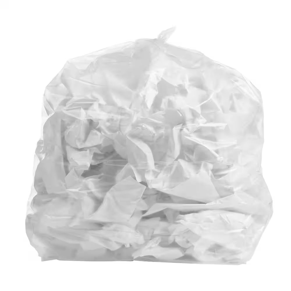 Heavy-Duty 30 Gal Clear Trash Bags - 1.25 Mil Thickness, 250 Count, 30"W x 36"H