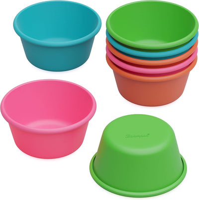 Jumbo Silicone Muffin Cups for Perfect Baking - Set of 8 Large Air Fryer Muffin & Cupcake Liners, 3.5 Inch