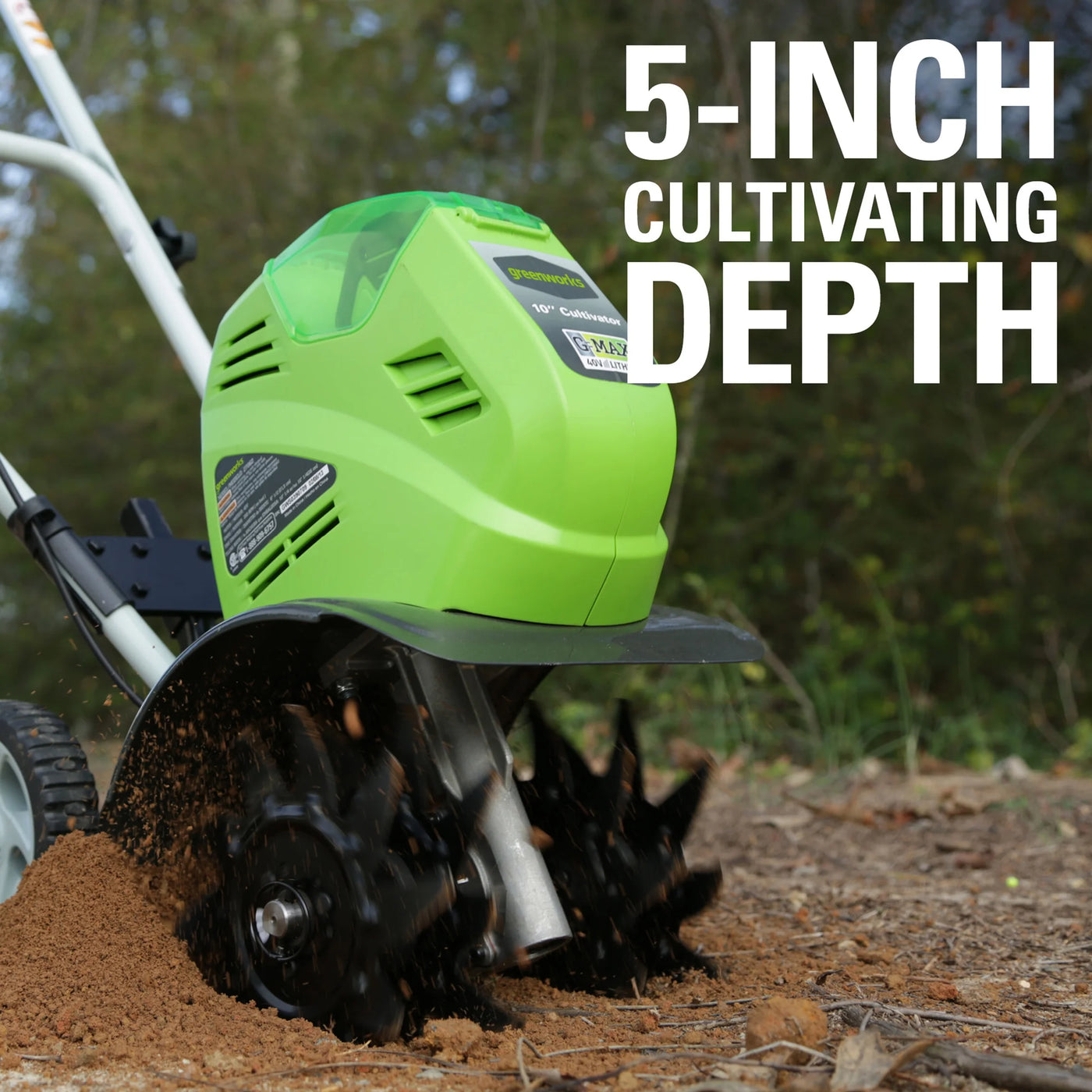 Powerful 40V 10" Walk-Behind Garden Cultivator - Efficient Tilling for Your Garden (Battery Not Included)