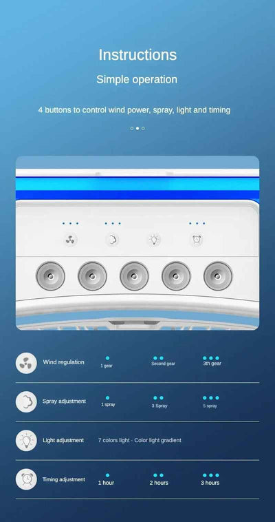 Portable Air Conditioner Fan - Small Household Air Cooler Humidifier for Hydrocooling - GG store