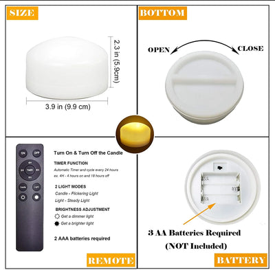 Illuminate Your Halloween: 2 Pack Remote-Controlled Flameless Pumpkin Lights - Bright LED Candles with Timer for Jack-O-Lantern Decor and Festive Celebrations