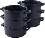 Ceramic Ramekins Set of 6 | Oven-Safe Porcelain Baking Bowls with Handles | Cavira
