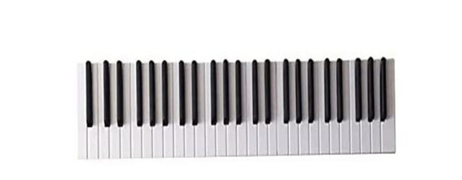 Wooden piano keyboard wall hook by Cavira, decorative wall decor in small, medium, and large sizes for entryway or music room.