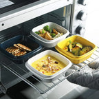 Porcelain Ramekins 10oz Set of 6 | Square with Handles | Oven Safe | Cavira