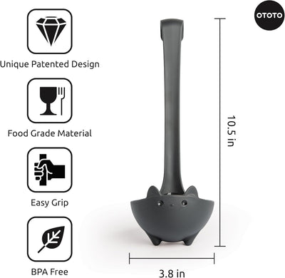 Katie Cat Soup Ladle - Spook-tacular Halloween Gift for Cat Lovers, Gothic Kitchen Accessory, Adorable Black Cat Design