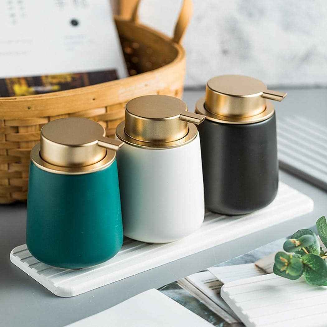 13 OZ Soap Dispensers, Refillable Countertop Lotion Soap Dispensers Pump Bottle for Bathroom, Kitchen Sink-- Holds Hand Soap, Dish Soap (Marble Black) - GG store