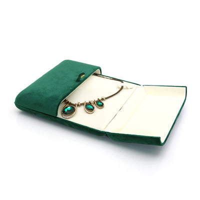Dark Green Super Soft Flannel Creative Double Ring Box