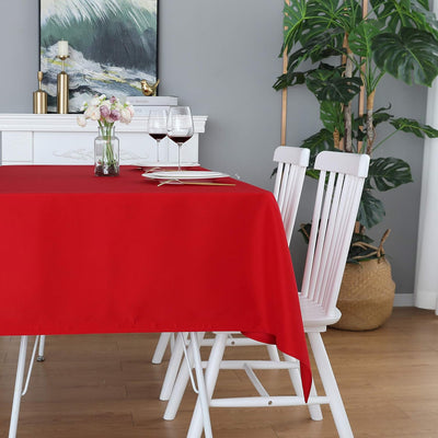 Premium Red Square Tablecloth 60" x 60" - Heavy Duty, Wrinkle-Free, Waterproof, and Spillproof for All Occasions - Perfect for Parties, Banquets, Indoor & Outdoor Events