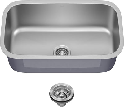 Durable 31.5" Undermount Stainless Steel Kitchen Sink - 18 Gauge Single Bowl KBU14