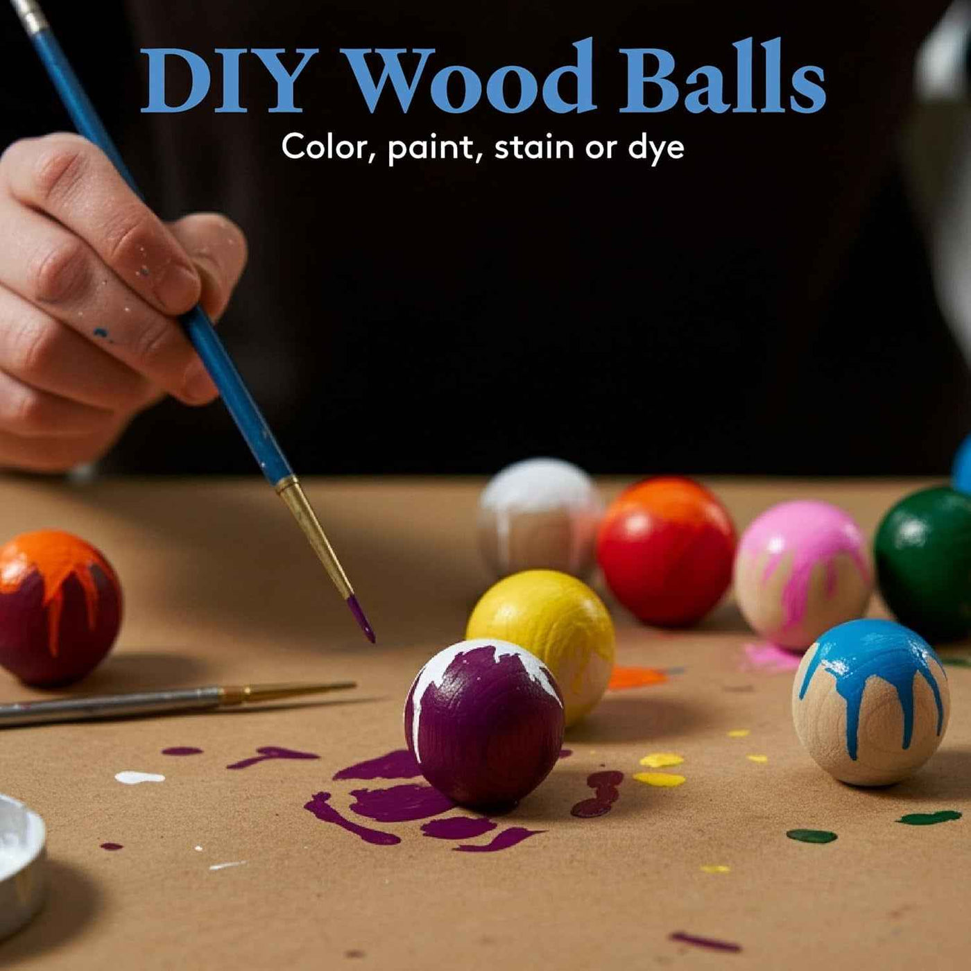 3 Inch Wooden Balls - 25 Pack Unfinished Natural Birch Balls for Crafts and DIY Projects - Smooth Hardwood Orbs - GG store