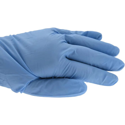 100 Pack XXL Powdered Blue Nitrile Gloves - 5 Mil Heavy Duty Industrial Strength