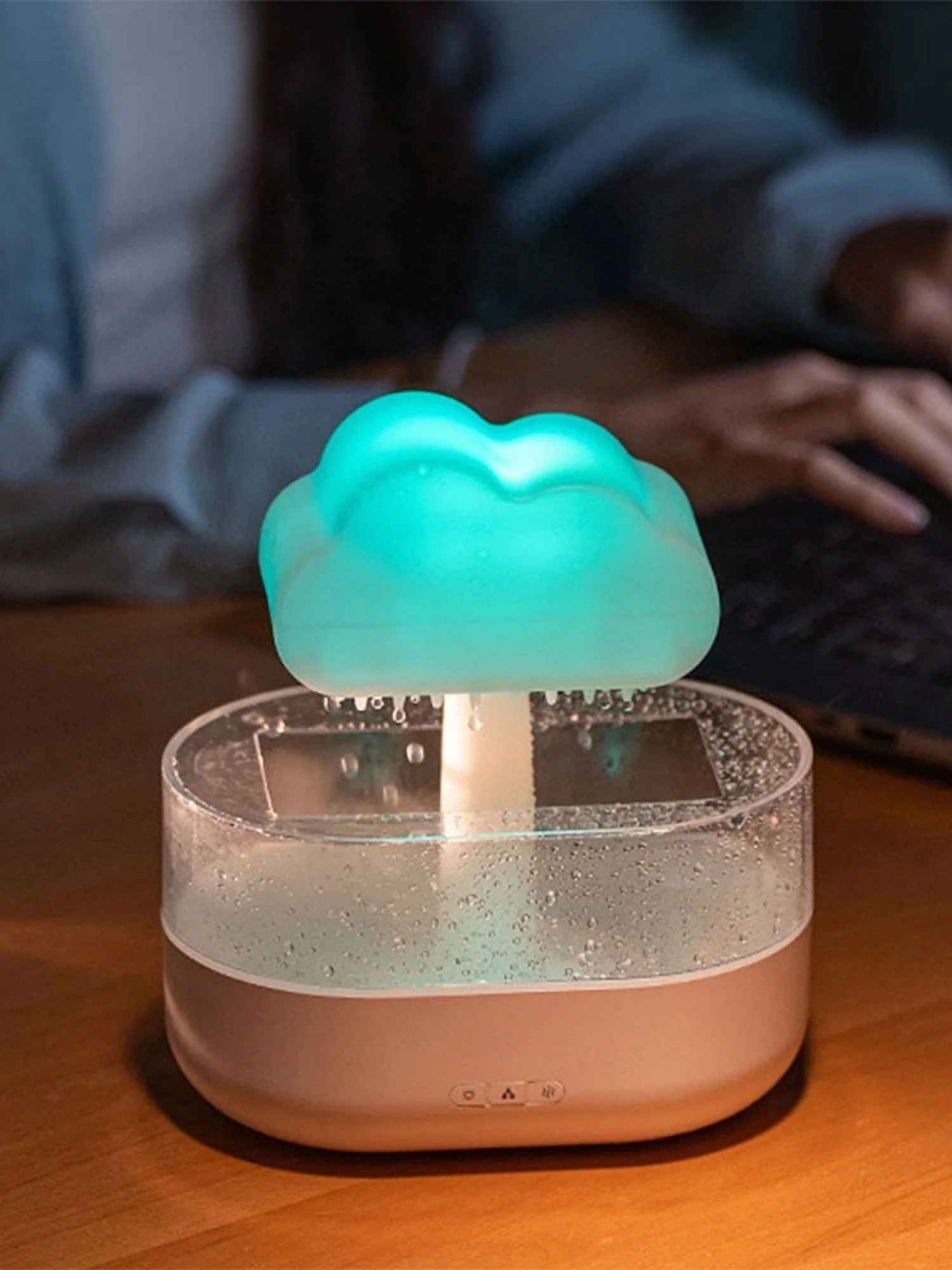 Rain Cloud Humidifier with Water Drip and Mushroom Diffuser, 200ml – 7 Color LED Cloud Humidifier with Rain Sounds for Relaxation and Sleep - GG store