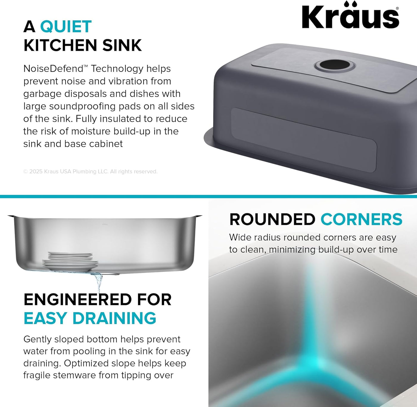 Durable 31.5" Undermount Stainless Steel Kitchen Sink - 18 Gauge Single Bowl KBU14