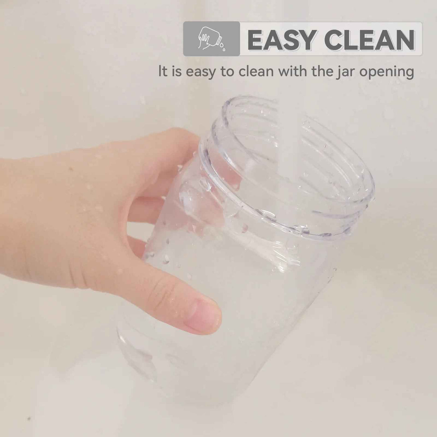 16 Ounce Plastic Food Storage Containers - BPA Free Jars with Lids - 20 Pack Airtight Clear Food Storage Jars - GG store