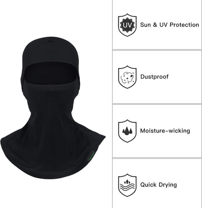 Balaclava Ski Mask 3 Pieces Full Face Cover for Men and Women Sun Protection Breathable Shiesty Mask for Skiing A-Black - GG store