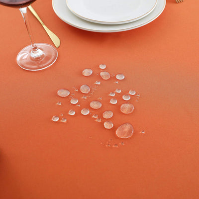 Heavy Duty Water-Resistant Orange Square Tablecloth - 60" x 60" Washable & Wrinkle-Free for Indoor/Outdoor Use