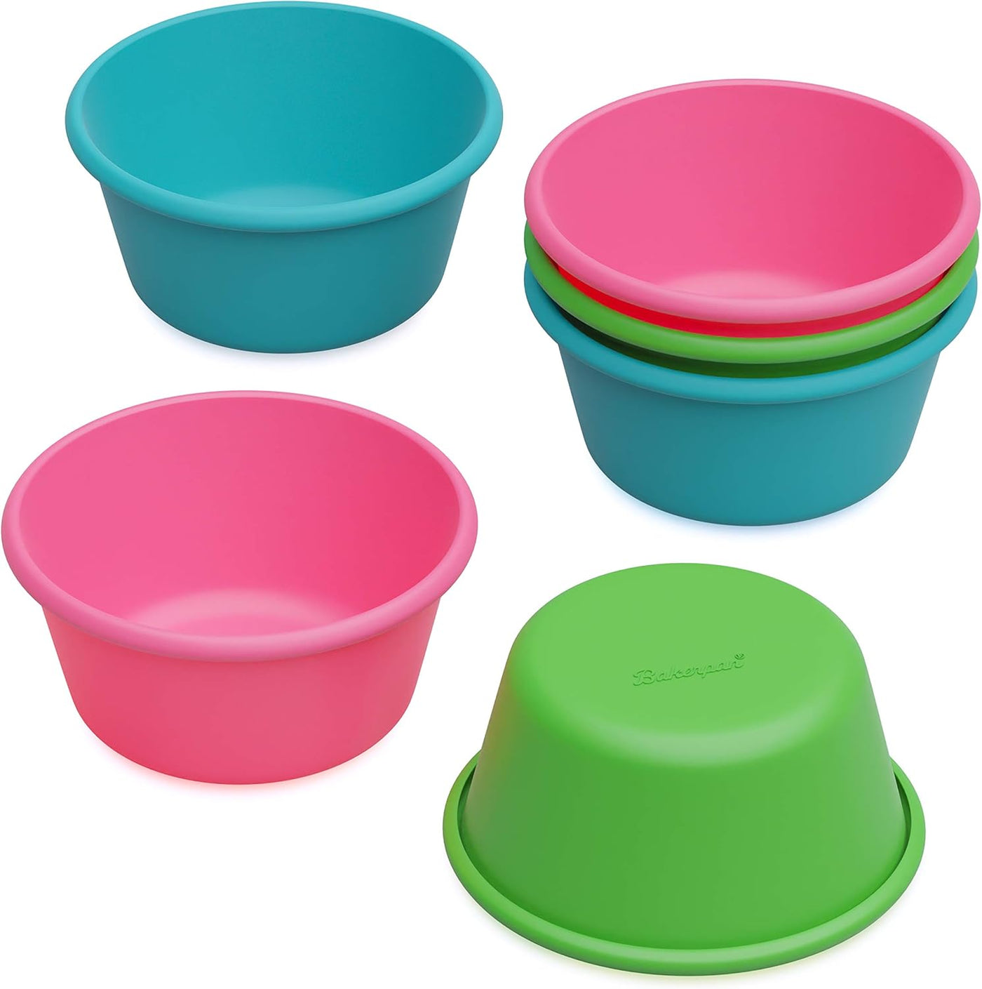 Premium Silicone Jumbo Muffin Cups - Set of 6 for Perfect Baking & Air Frying, 3.5 Inch Large Cupcake Liners
