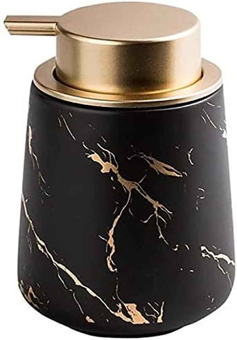13 OZ Soap Dispensers, Refillable Countertop Lotion Soap Dispensers Pump Bottle for Bathroom, Kitchen Sink-- Holds Hand Soap, Dish Soap (Marble Black) - GG store