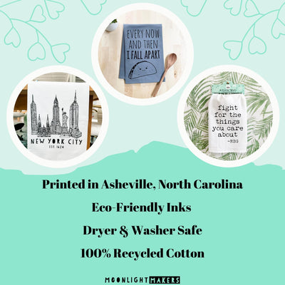 Fold in the Cheese Funny Dish Towel - Perfect Farmhouse Kitchen Decor & Housewarming Gift (Gray)