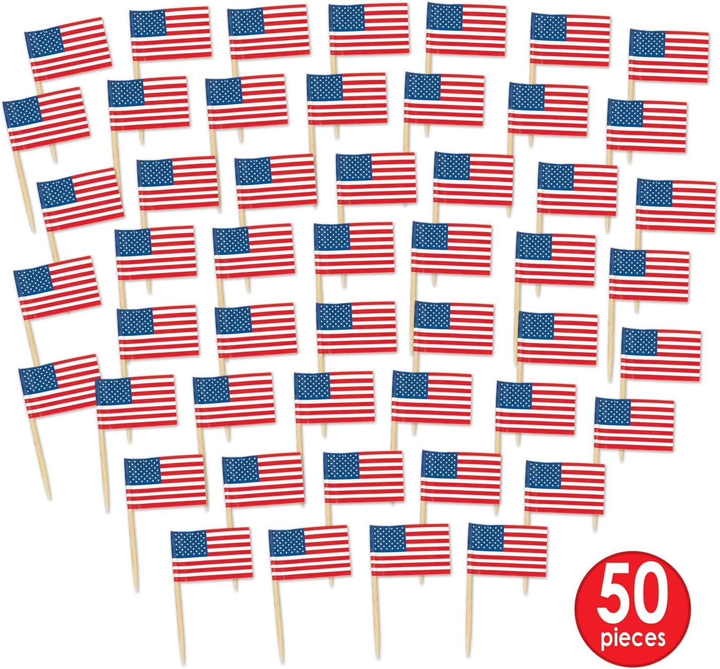 Packaged Mini U S Flag Picks