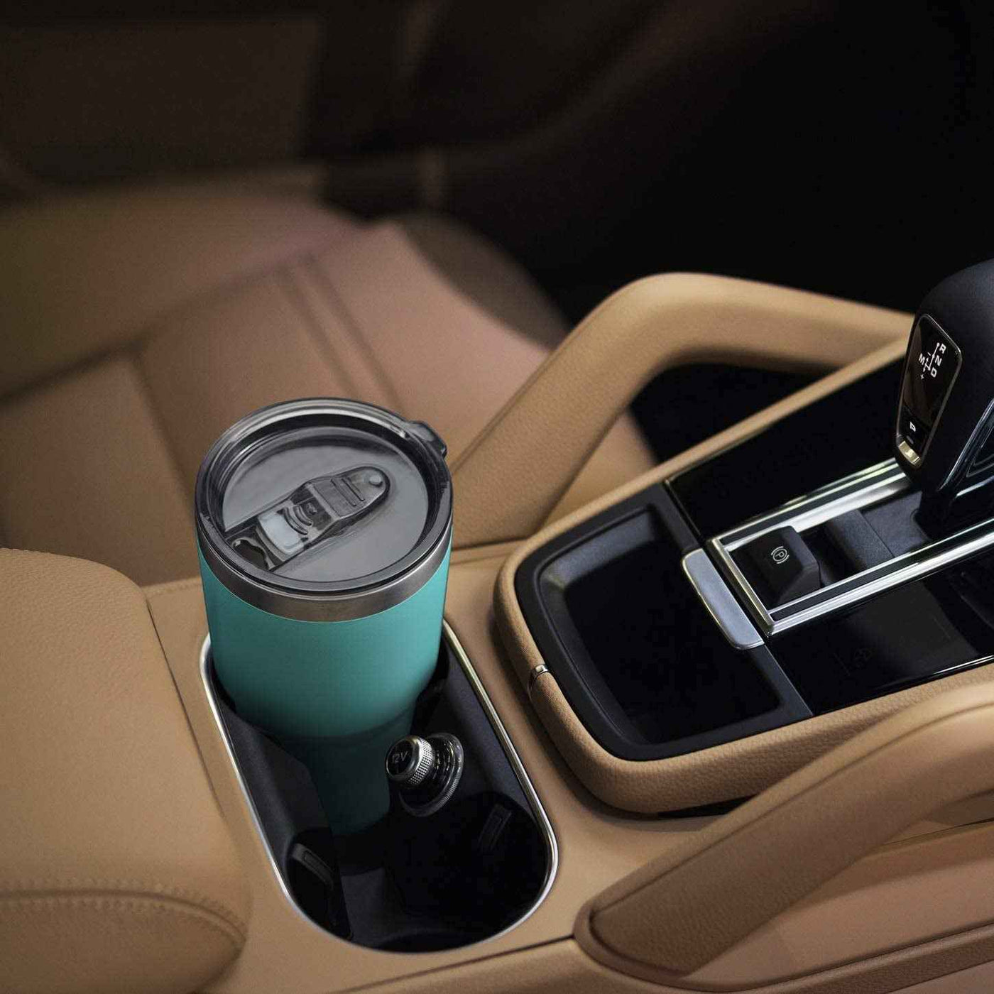 30Oz Insulated Tumbler with Lid and Straws - Stainless Steel Double Vacuum Travel Mug for Home, Office, and Parties - Glitter Teal - GG store